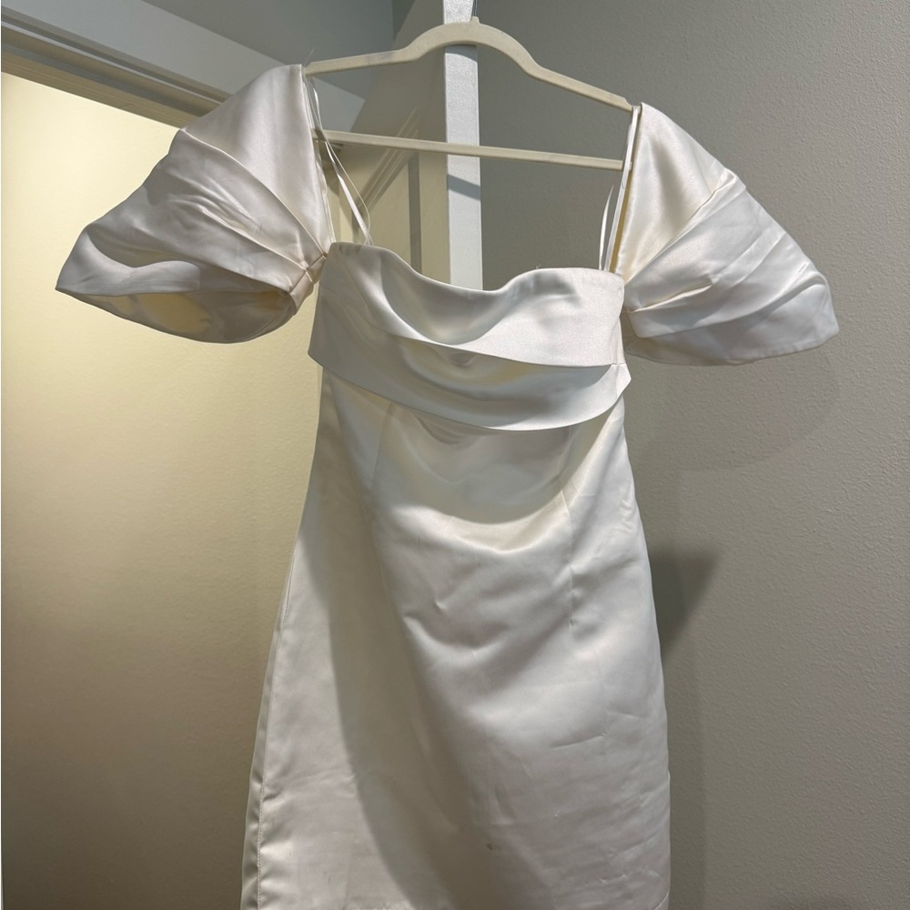 Elegant Off-Shoulder White Dress